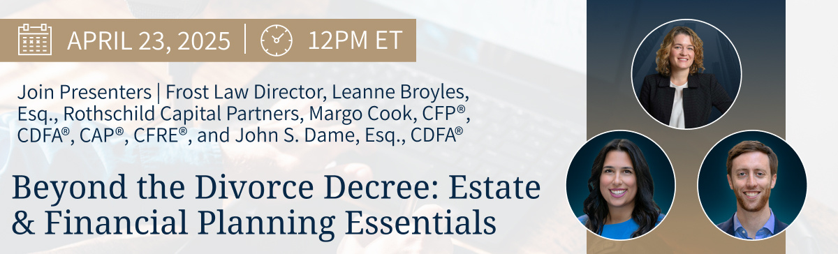 Beyond the Divorce Decree Registration Banner Beyond the Divorce Decree Registration Banner